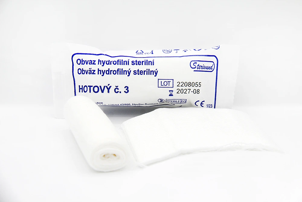 Obväz hydrofilný sterilný hotový č.3